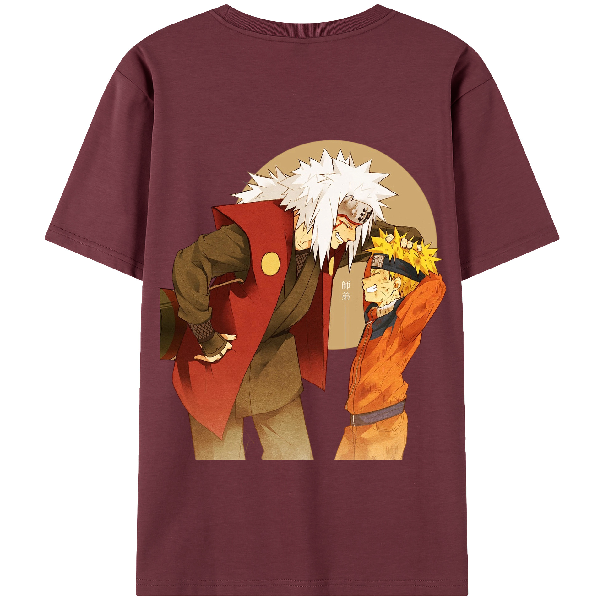（画像用） NARUTO -ナルト- 自来也（じらいや） Jiraiya 綿100％半袖Tシャツ（背面プリント）